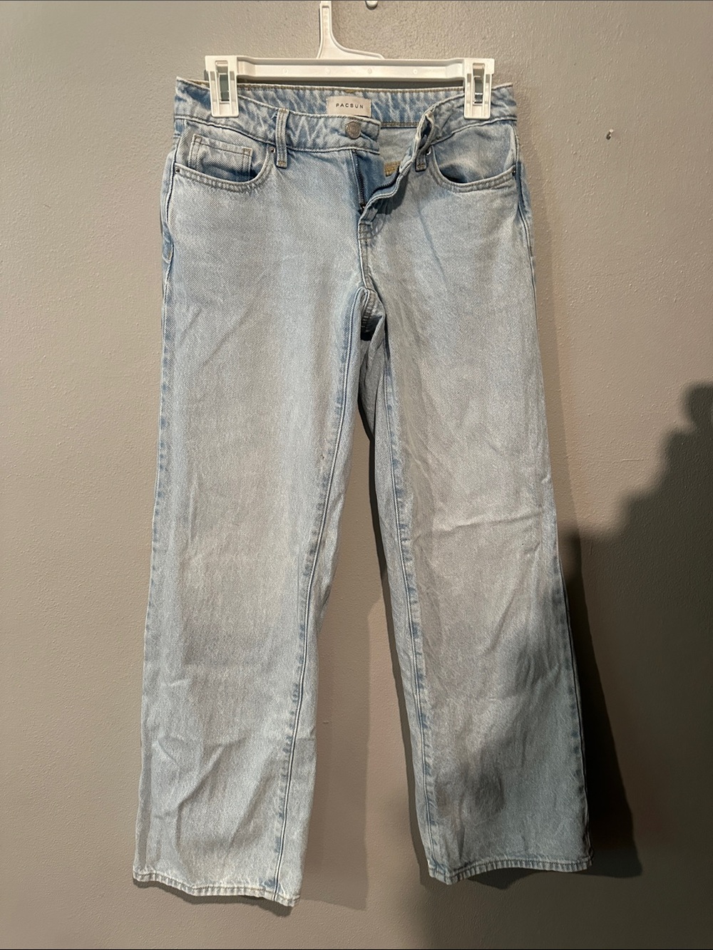 PACSUN low rise Light Wash Straight Leg Jeans
